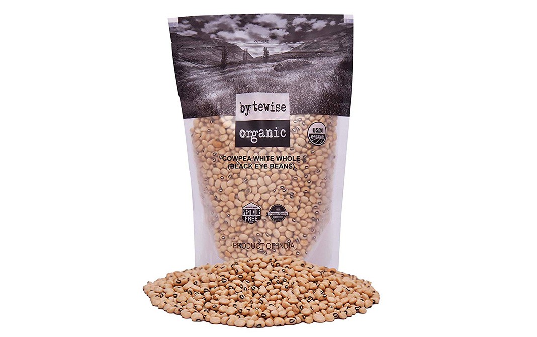 Bytewise Organic Cowpea White Whole (Black Eye Beans)  Pack  500 grams